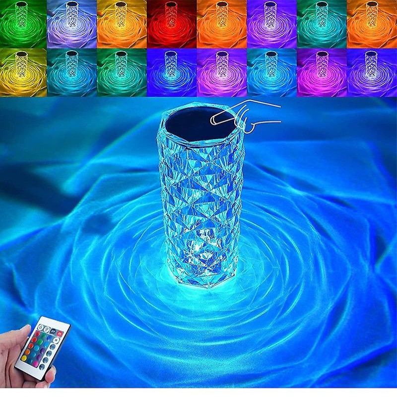 16 color Crystal Rose Table Lamp Light