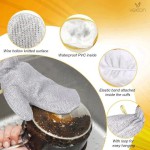 (2 Pair) Stainless Steel Wire Waterproof Dishwashing Gloves