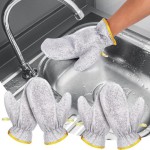 (2 Pair) Stainless Steel Wire Waterproof Dishwashing Gloves