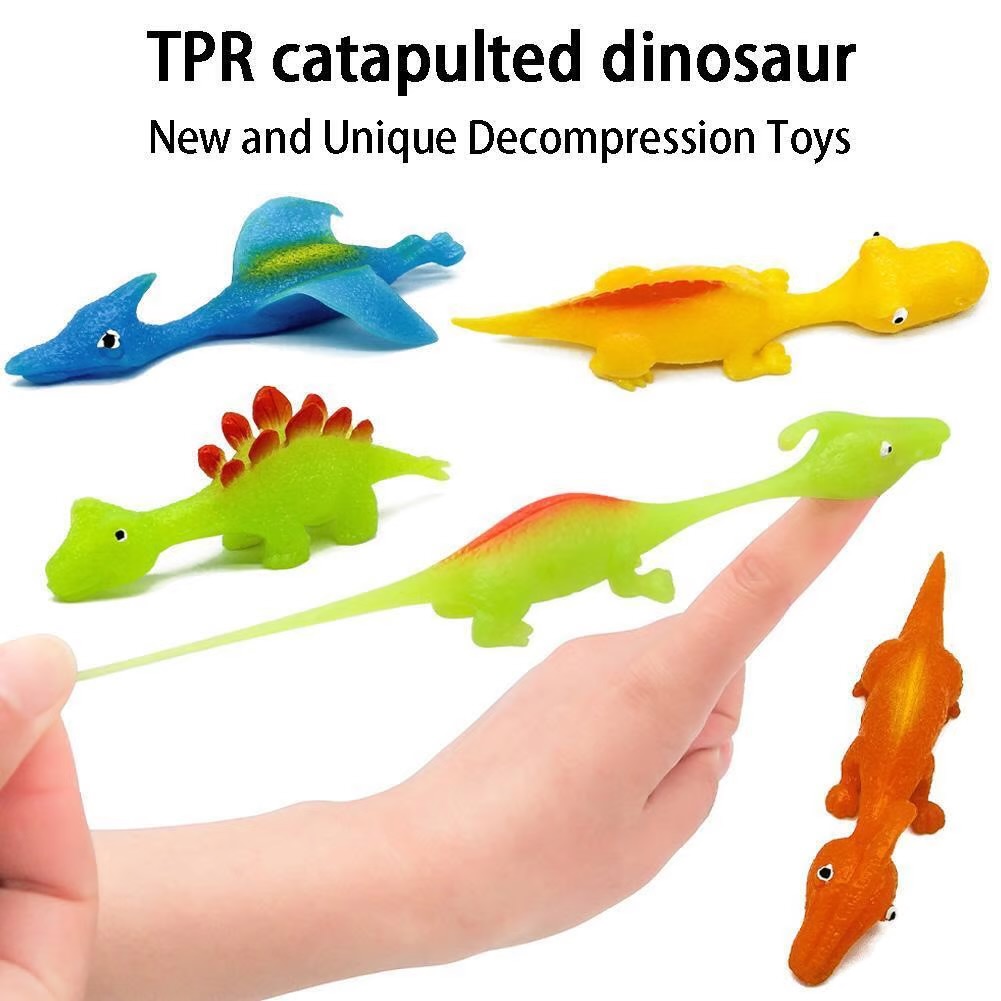 5 Pcs Set Slingshot Dinosaur Fingers Toys