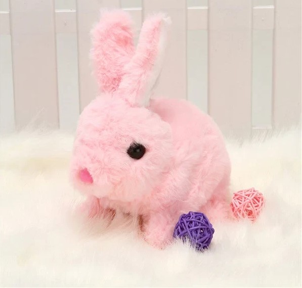 2 Pcs- Electronic Rabbit Toy Easter Bunnies Can Walk and Talk