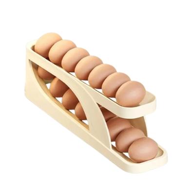 Automatic Roll-Down Double-Layer Egg Organizer