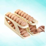 Automatic Roll-Down Double-Layer Egg Organizer