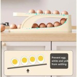 Automatic Roll-Down Double-Layer Egg Organizer